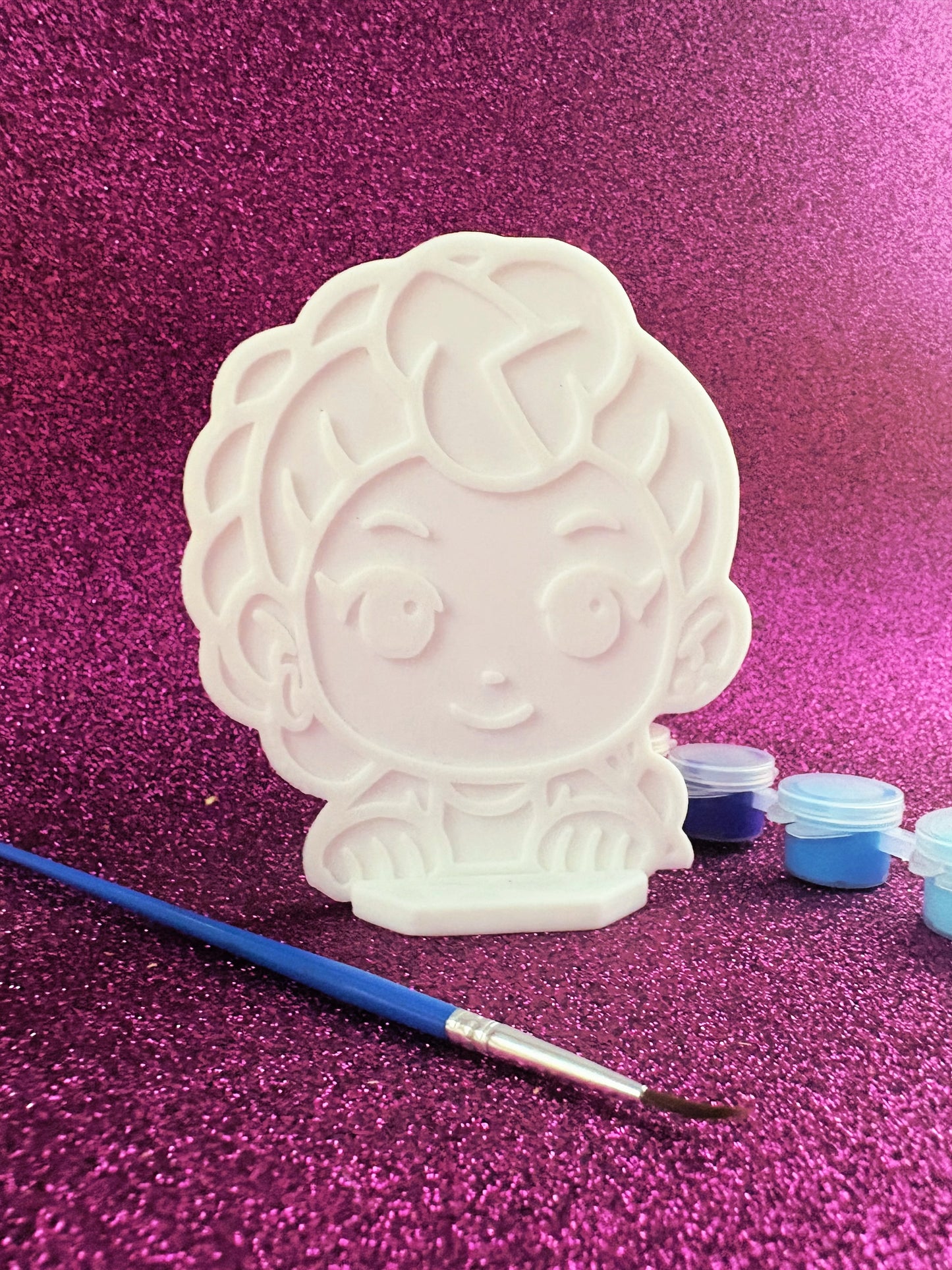 Set de 3 Figuras para Pintar con Pinturas y Pincel Actividad Creativa para Niños Recuerdos de Fiesta
