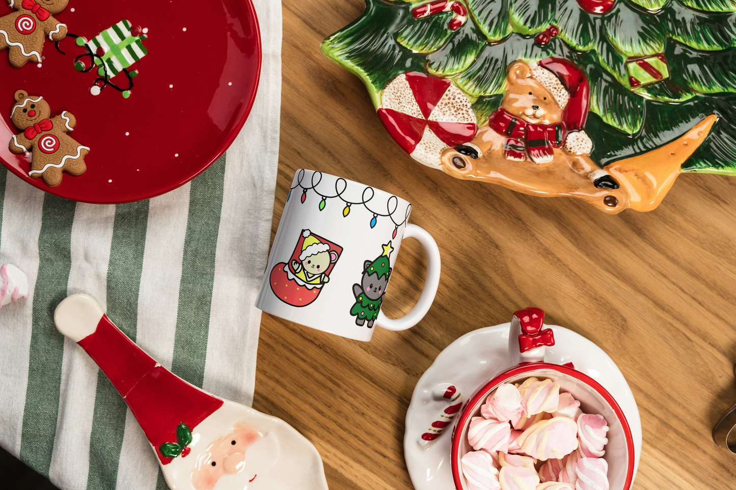 Taza con Estampados Navideños