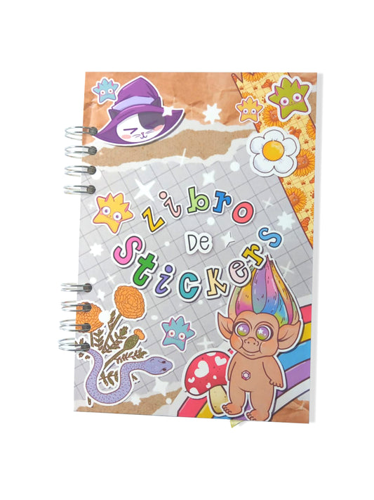 Libro para organizar stickers (hojas recicladas)